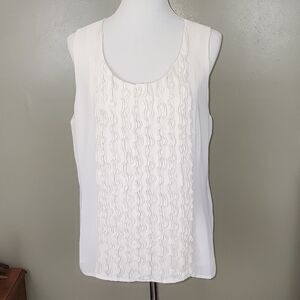 Rafaella Sleeveless‎ Ruffle Top Size X-Large